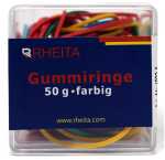 Rheita Gummiringe, farblich sortiert, 50g in Klarsichtbox