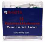 Foldback-Klammern 25 mm, farblich sortiert, 15 Stück...