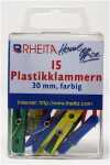 Plastikklammern 30 mm, farblich sortiert, 15 Stück...
