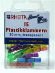 Rheita Plastikklammern 30 mm, farblich transparent...