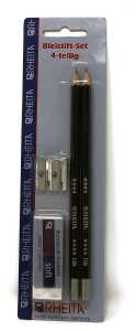 Bleistift-Set, 2 Bleistifte HB, Kunststoffradierer, Doppelspitzer