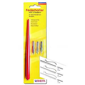 Federhalter-Set bestehend aus Federhalter und 3 Federn