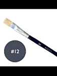 Borstenpinsel Gr.12,schwarz flache Form aus schwarzhaar...