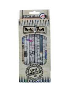 Buntstifte, der Schaft hergestellt aus alten Zeitungen 12 Stück