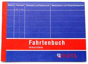 Rheita Fahrtenbuch, A6, 40 Blatt