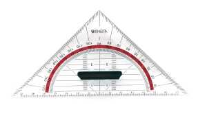 Rheita Geodreieck aus Kunststoff, transparent, 16 cm