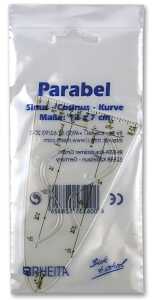 Parabellineal, transparent, mit 2 getrennten Kurven, Sinus- Cosinus-