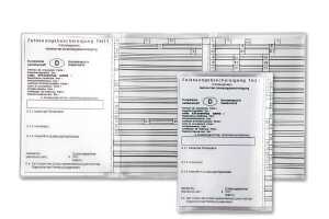 Ausweishülle für Fahrzeugschein, transparent, 113 x 220 mm, 180 µ