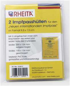 Impfpasshüllen im 2er Set transparent, 200 x 136 mm