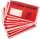 Begleitpapiertaschen aus PE, rot, DL mit Aufdruck selbstkl 100 Stück