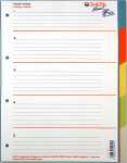 Rheita Papierregister 5 teilig, A4, 5-farbig, 180 g/m²