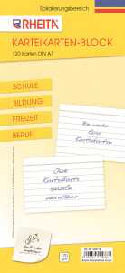 Rheita Karteikartenblock, liniert, DIN A7, 170g/m², 120 Karten,