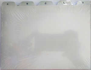 Karteikarten-Register DIN A5, Querformat, 25-tlg.,A-Z aus PP, grau