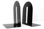 Rheita Buchstützen aus Metall mit abgerundete Kanten schwarz, 16,5 cm