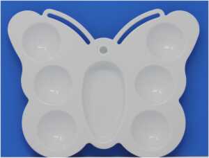 Farbmischpalette "Butterfly" für 7 Farben, weiß, 14,5 x 11,5 cm, lose