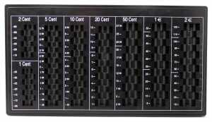 Rheita Münztablett von 1 Ct. bis 2 Euro, schwarz