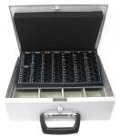 Geldkassette-Euro "Premium" mit Münz-und Geldscheineinsatz grau