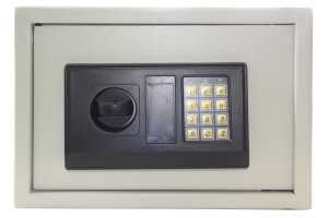 Minisafe / Tresor elektronisch, grau, inkl. Befestigungsmaterial