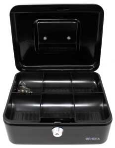 Geldkassette aus Metall mit Kunststoffeinsatz, schwarz 4006335075122