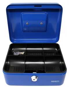 Geldkassette aus Metall mit Kunststoffeinsatz, blau 4006335075214