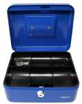 Geldkassette aus Metall mit Kunststoffeinsatz, blau...