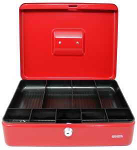 Geldkassette aus Metall mit Kunststoffeinsatz, rot 4006335075436