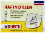 Rheita Haftnotizen, gelb, 100 x 75 mm, 100 Blatt, foliert