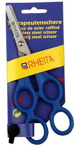 Rheita Therapeutenschere, blauer Griff, 13.5 cm, runde Ausführung