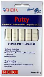 Klebepads, lösungsmittelfrei, fettfrei, 80 Stück pro Packung, weiß