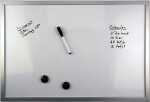 Whiteboard magnetisch mit Alurahmen 80 x 60 cm 2 Magnete...