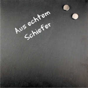 Magnettafel aus echtem Schiefer 40 x 40 cm, schwarz, inkl. 2 Magnete