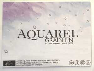 Aquarellblock, Maße: 24 x 32cm, 18 Blatt, 300 g/m²