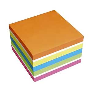 Rheita Haftnotizen-Würfel, Brillantmix, 75 x 75 mm, 450 Blatt