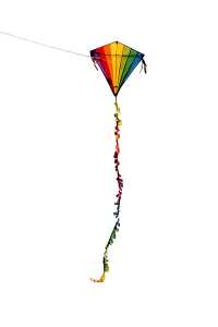 Elliot Drachen Eddy Rainbow 75 x 75 cm Gfk Gestänge rtf