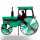 Elliot Windspiel Mod Tractor grün Ø 30cm, 20x59x35cm H 105cm