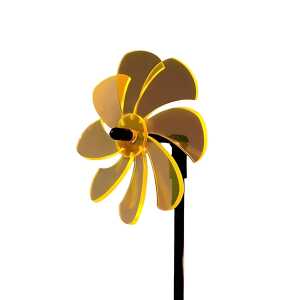 Elliot Lichtzauber Windrad 12 cm orange mit 100 cm Stab