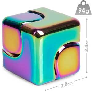 Elliot Fidget Spinner Cube - Multicoloured Metallic