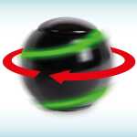 Elliot Fidget Spinner Ball - Black & Green (Glow in the Dark)
