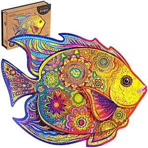 UNIDRAGON Shining Fish 32 x 24 cm 196 Teile Holz-Puzzle