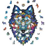 UNIDRAGON Majestic Wolf 17 x 24 cm 99 Teile Holz-Puzzle