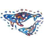 UNIDRAGON Milky Whales 33 x 20 cm 172 Teile Holz-Puzzle