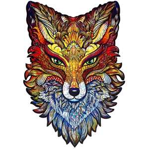 UNIDRAGON Fiery Fox 16 x 24 cm 107 Teile Holz-Puzzle