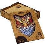 UNIDRAGON Fiery Fox 16 x 24 cm 107 Teile Holz-Puzzle