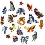 UNIDRAGON Fiery Fox 16 x 24 cm 107 Teile Holz-Puzzle