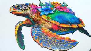 Escape Welt Schildkröte 42 x 42 cm 500 Teile Holz-Puzzle