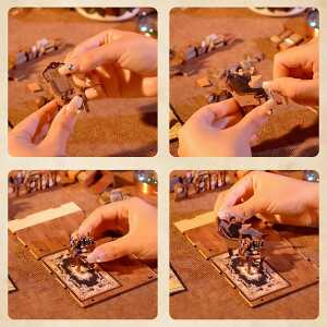 TONECHEER Violin Detective Agency Diorama 9,8 x 18 x 24,5 cm