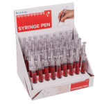 OOTB Kugelschreiber Spritze mit roter Flüssigkeit