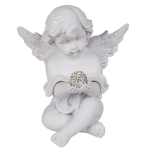 OOTB Weißer sitzender Polyresin-Engel