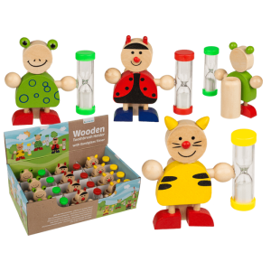 OOTB Holz-Zahnbürstenhalter mit Sanduhr Tiere