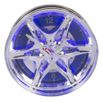 OOTB Wanduhr Felge mit blauer LED D: ca. 27 cm